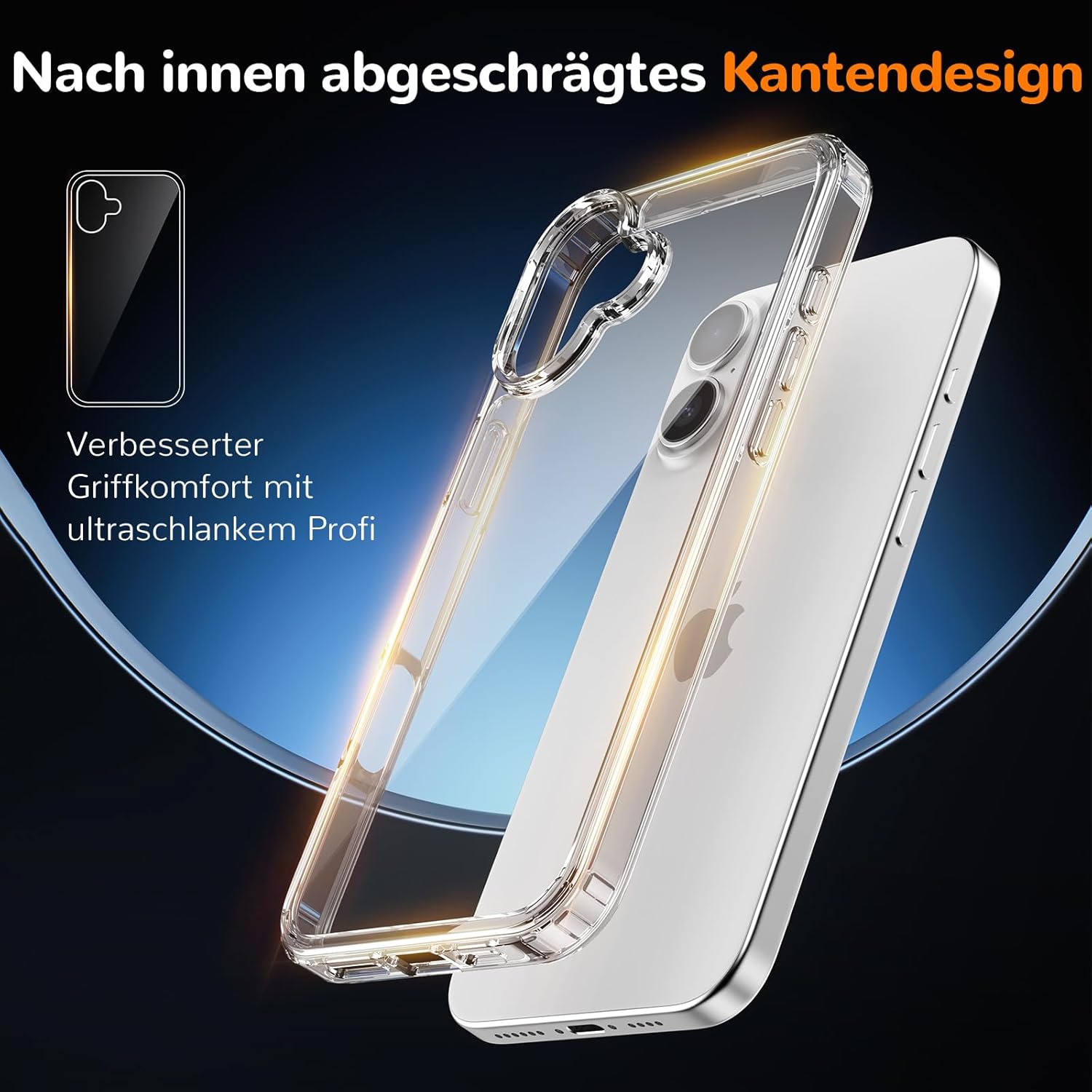 Detalle de Voyahülle Hülle für iPhone 17 – transparente, stoßfeste Anti-Vergilbung Schutzhülle aus TPU
