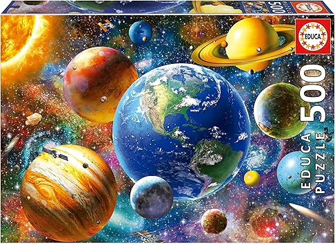 Detalle de Educa - Puzzle Sistema Solar 500 Piezas 🌌 con Pegamento