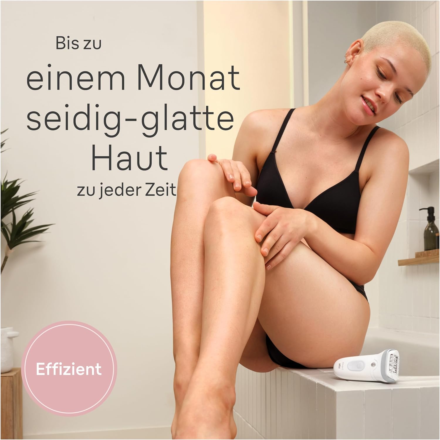 Detalle de Braun Silk-épil 7 Epilierer Damen 7-011 (Weiß/Silber) – Wet&Dry Haarentferner für bis zu einen Monat glatte Haut
