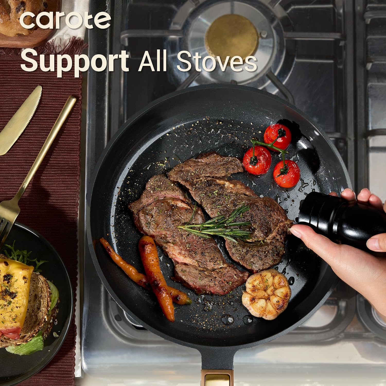 Detalle 2 de CAROTE Ceramic Nonstick Cookware 16pcs