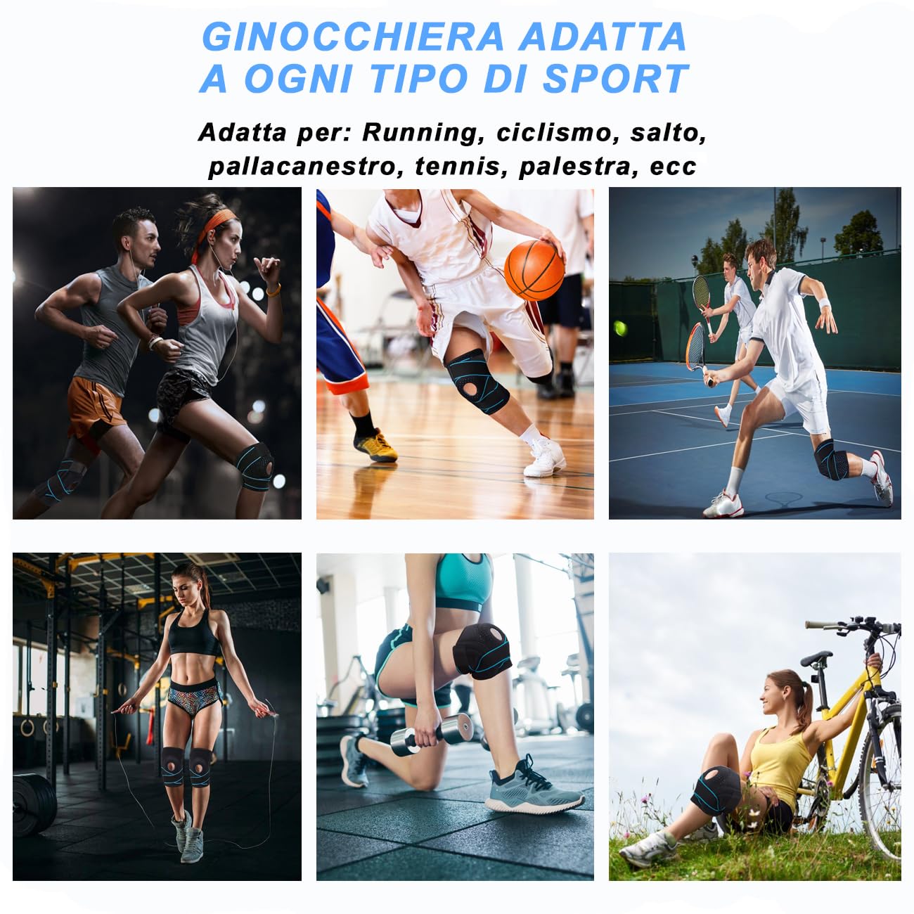Thumbnail 6 de LOW&EE Tutore Ginocchio con Stabilizzatori Laterali e Gel Pad – Ginocchiera ortopedica in neoprene, taglia unica
