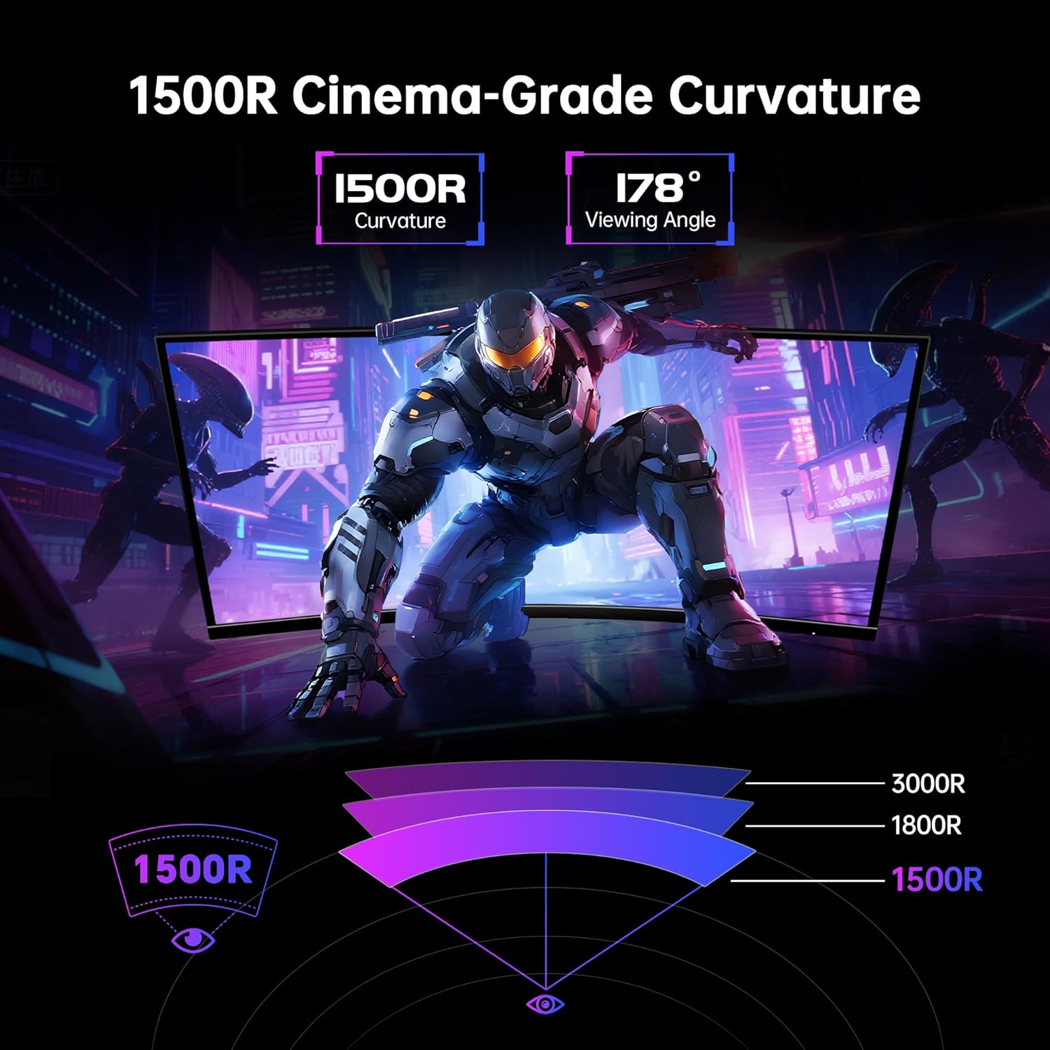 Thumbnail 2 de KTC H34S18S 34-inch Curved Ultrawide UWQHD Gaming Monitor (3440 x 1440, 180Hz, VA, HDR10)