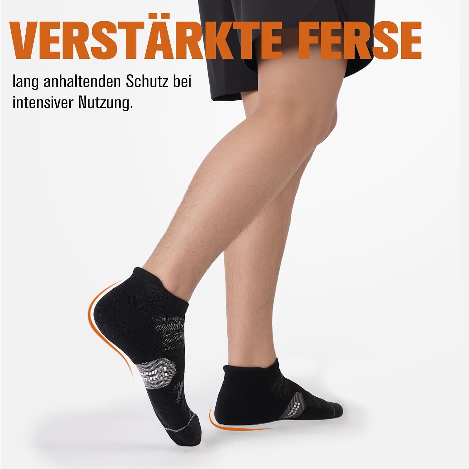 Detalle 2 de Calzini Sportivi Niorasen Uomo Donna unisex traspiranti in cotone, 6 paia bianco e nero
