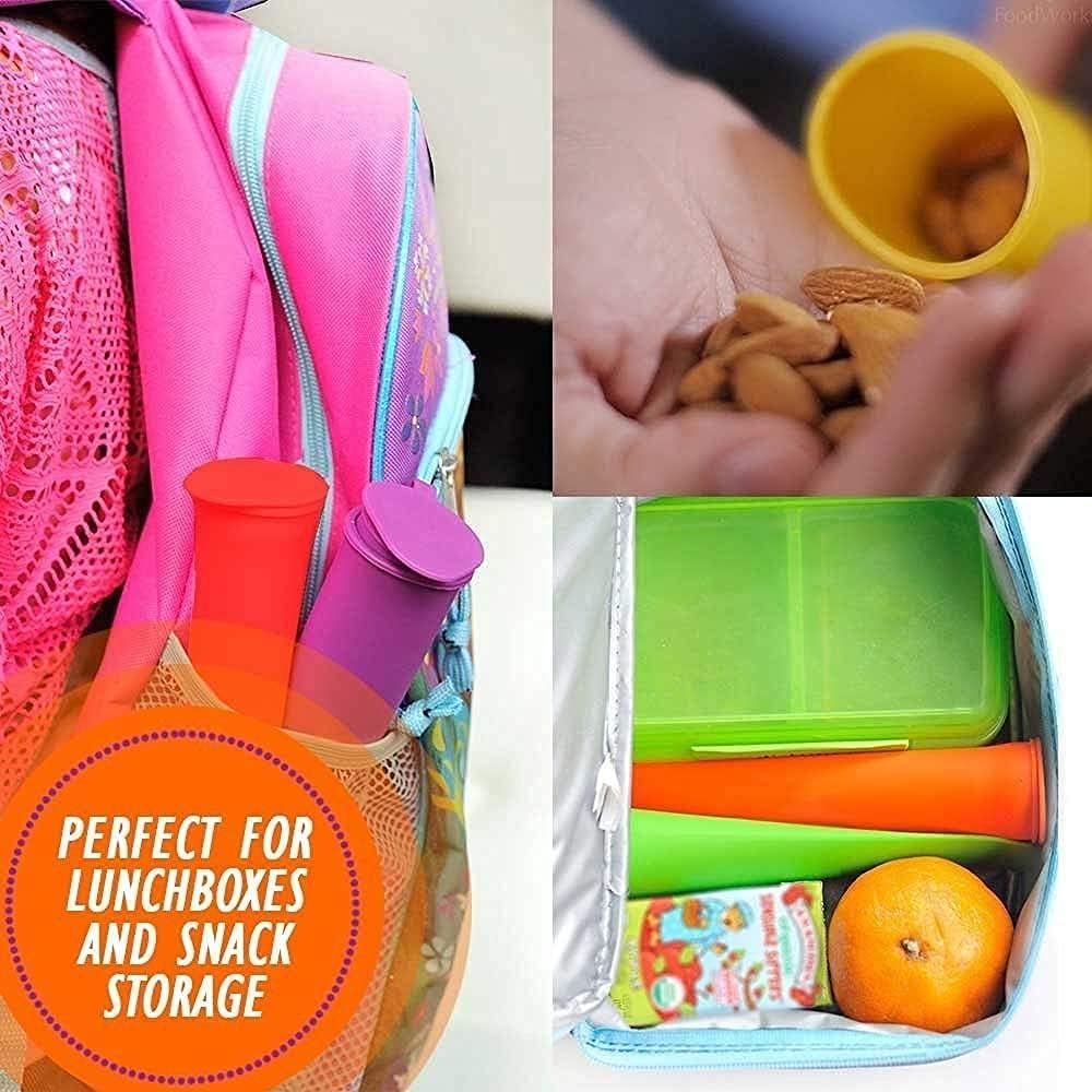 Detalle de iNeibo Silicone Popsicle Mold – 10‑Pack, BPA Free, Lidded, Reusable