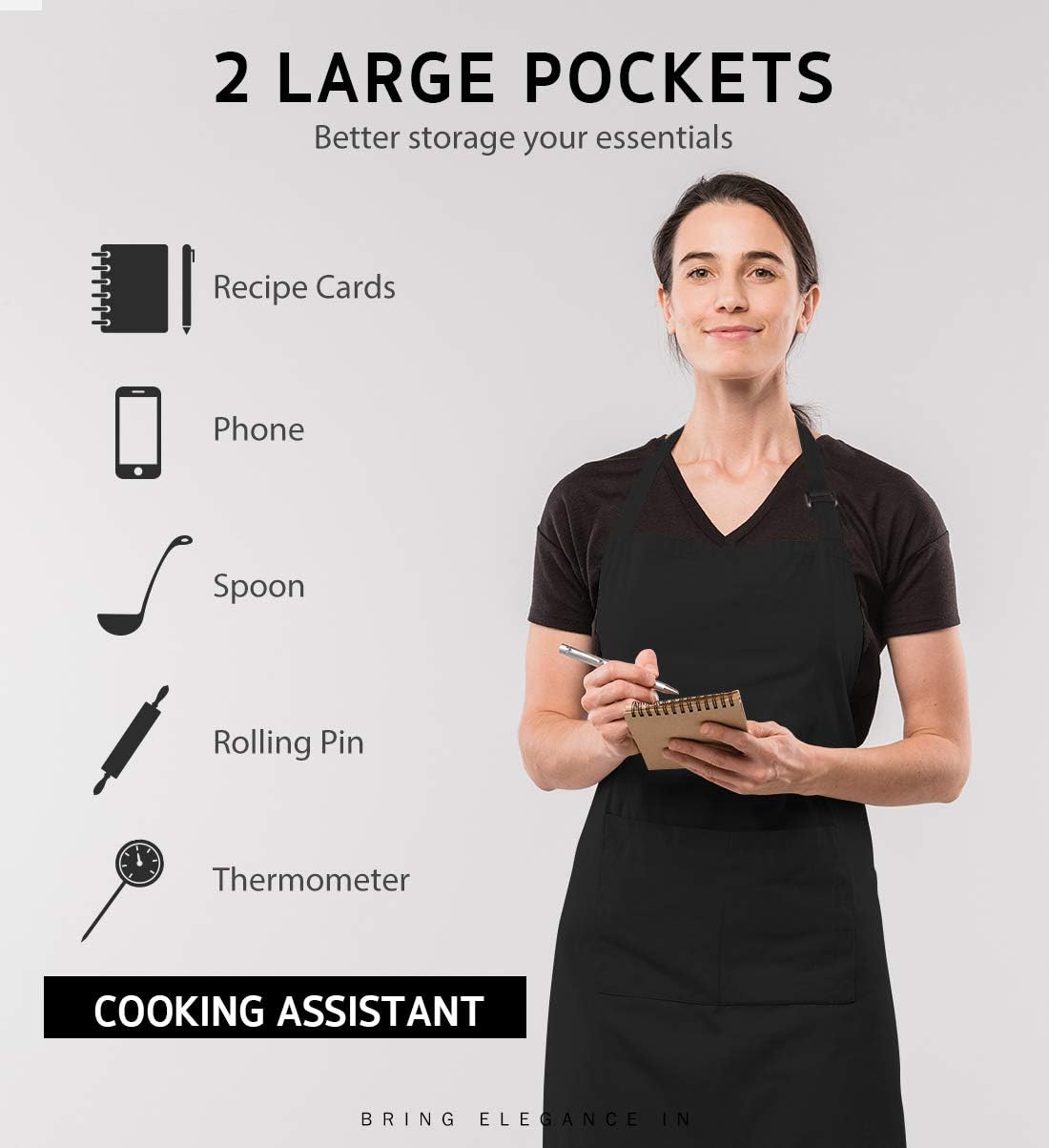 Thumbnail 3 de Syntus Adjustable Bib Apron 26.77×33.07 in