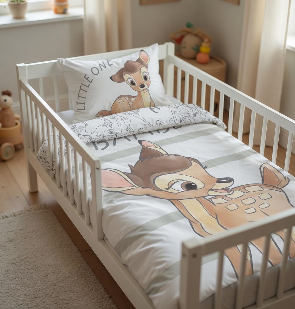 Detalle de Bambi 125_SML Disney Baby Bedding Set, 100 x 135 cm, Reversible Cotton