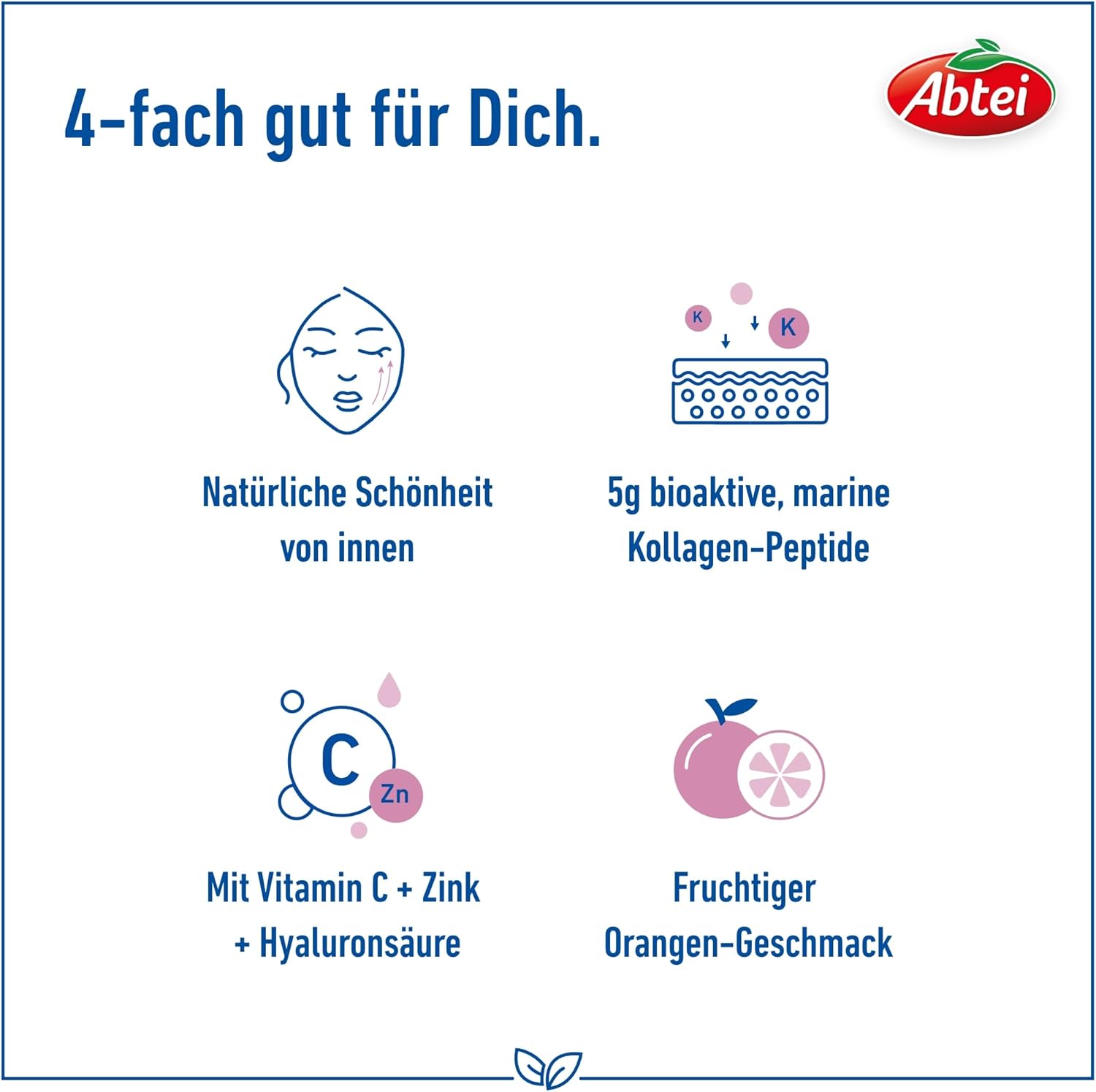 Thumbnail 1 de Abtei Beauty Kollagen Intensiv 5000 – Trinkampullen mit 5.000 mg Kollagen-Peptiden, Hyaluronsäure, Zink & Vitamin C