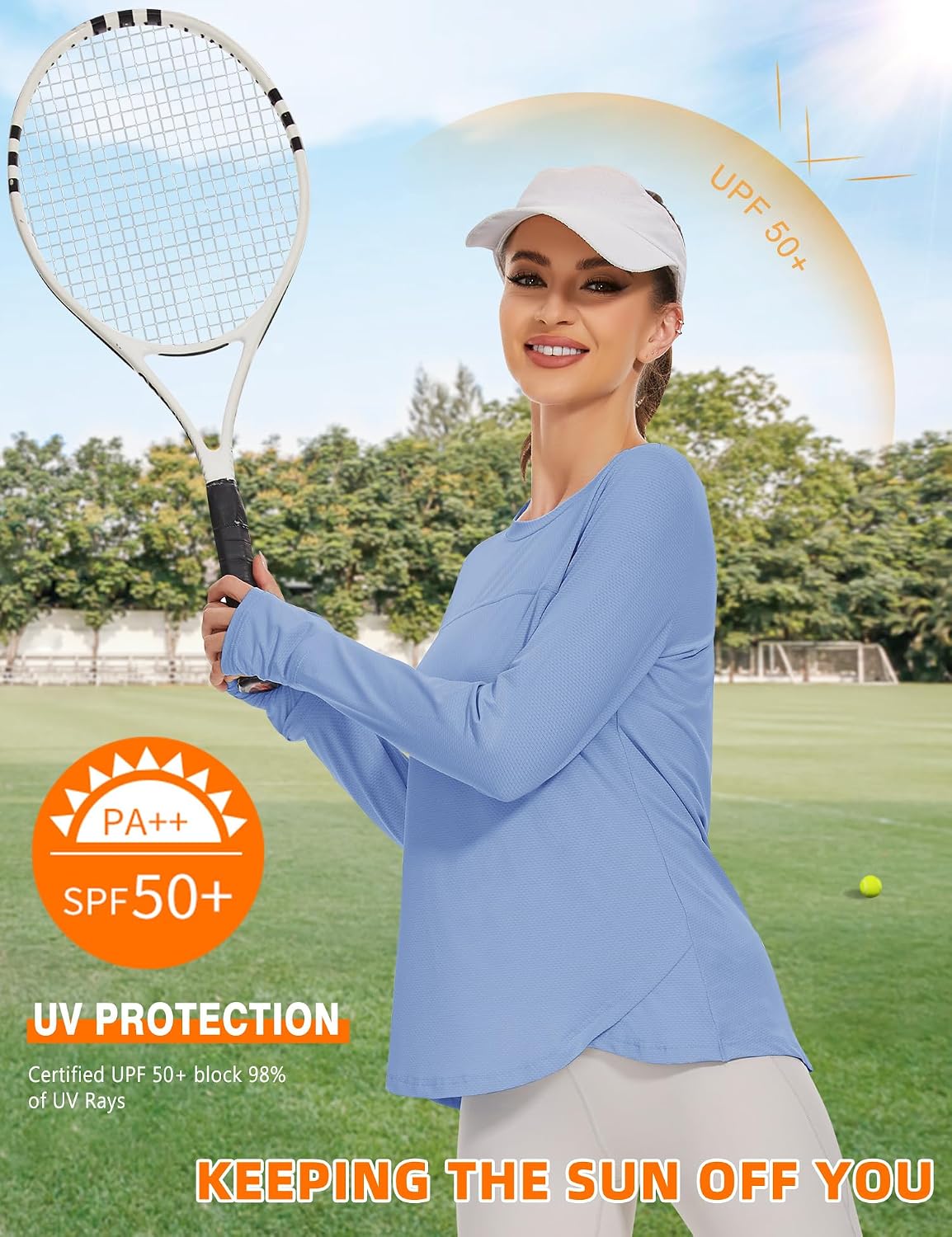 Thumbnail 2 de IECCP Women’s Long Sleeve Workout Shirt with UPF 50+ Sun Protection