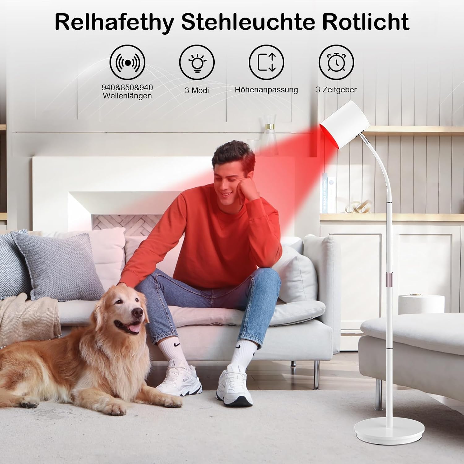 Thumbnail 4 de Relhafethy Floor Rotlichtlampe 660/850/940 nm