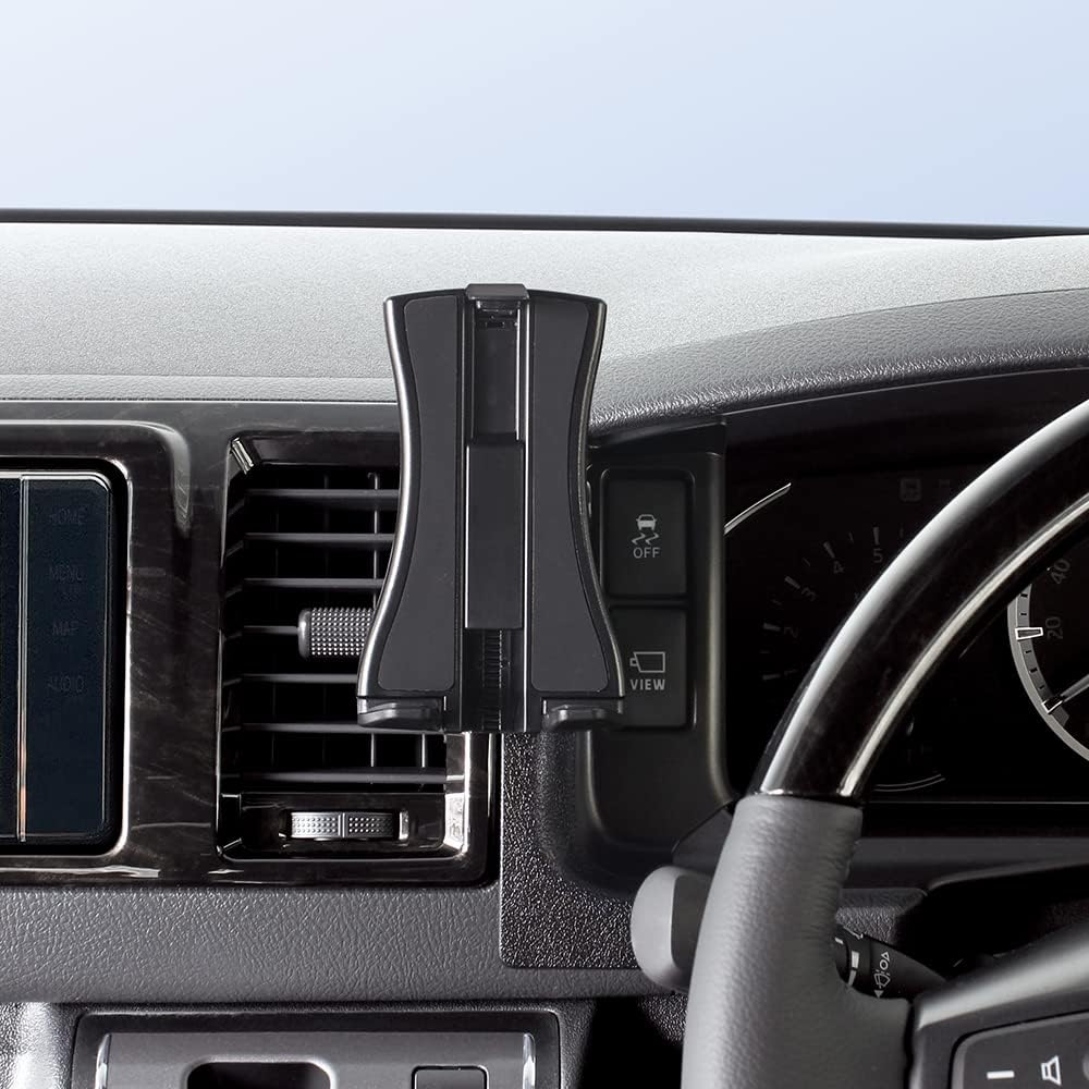 Detalle de 槌屋ヤック SY-HA2 200系ハイエース専用スマートフォンホルダー ブラック