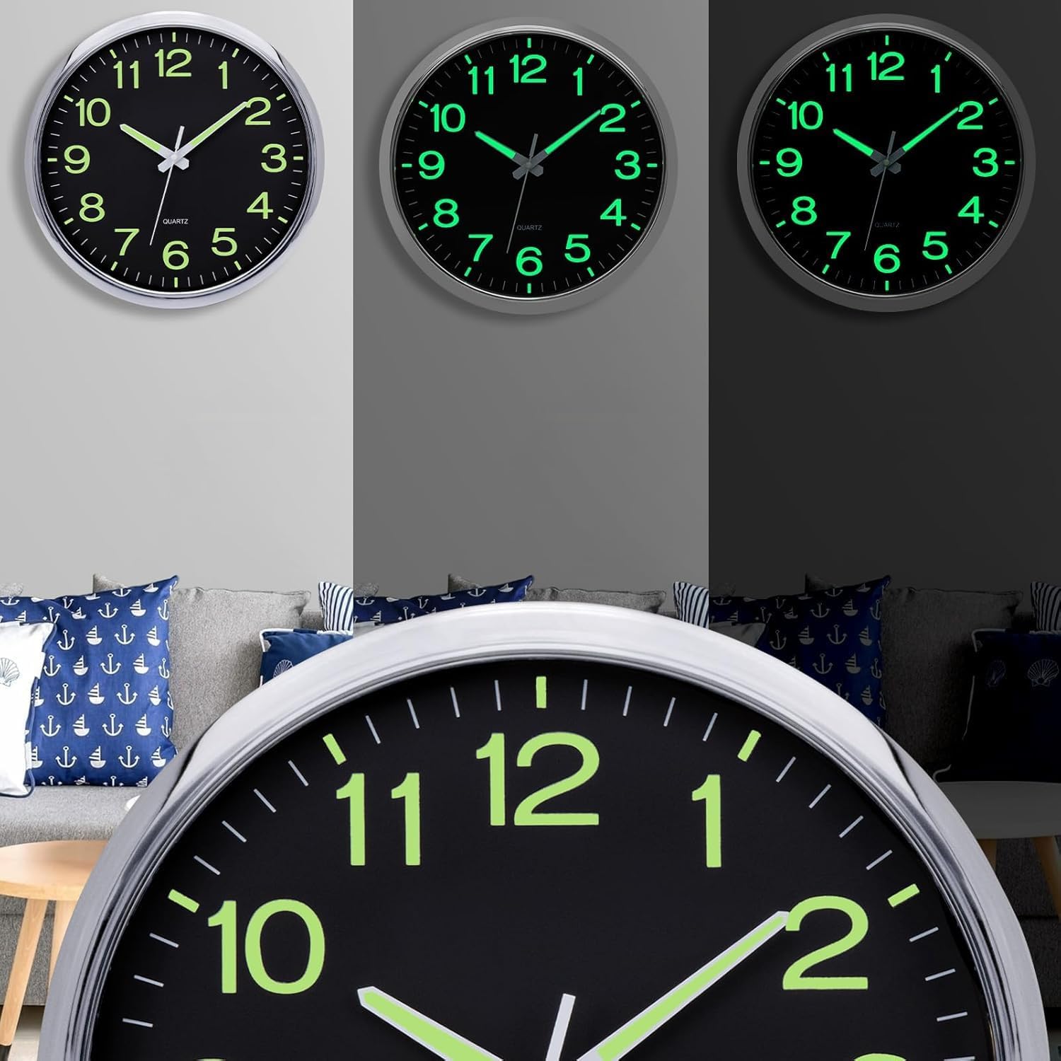 Thumbnail 4 de Warminn Wall Clock 12 Inches Glow