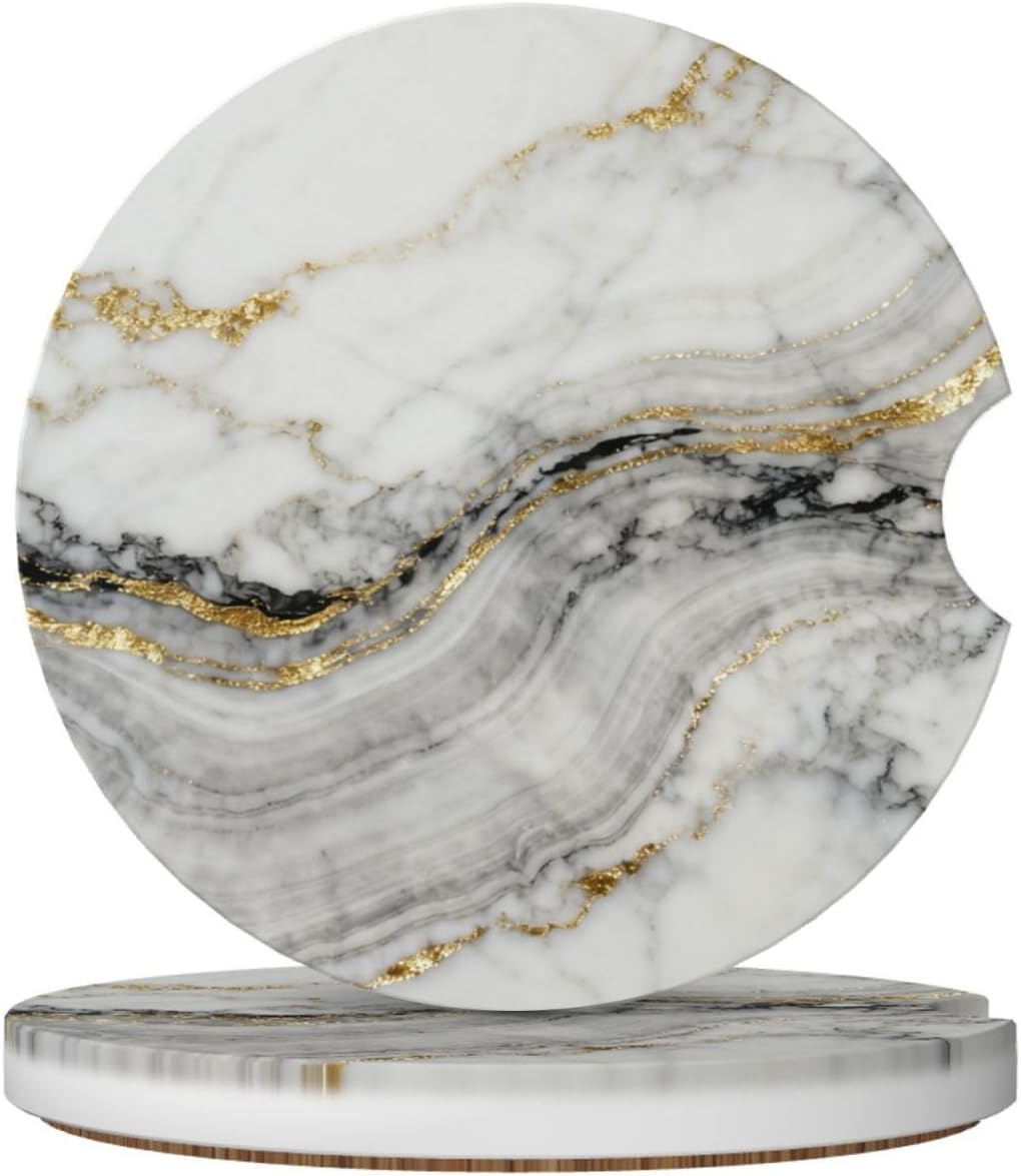 Detalle de LHUAIKI Car Cup Holder Coasters Ceramic