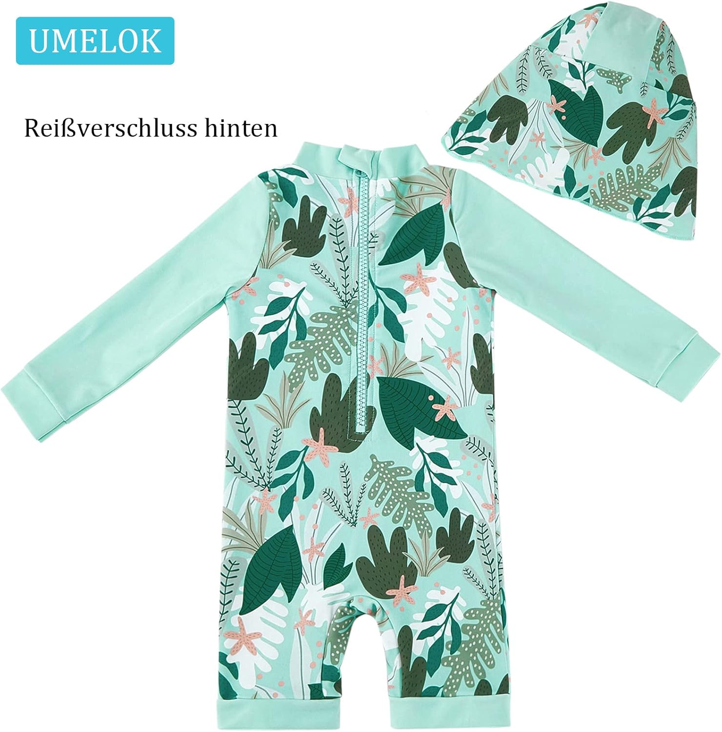 Thumbnail 1 de UMELOK Baby Badebekleidung Mädchen: Badeanzug mit Sonnenhut und UPF 50+ UV-Schutz