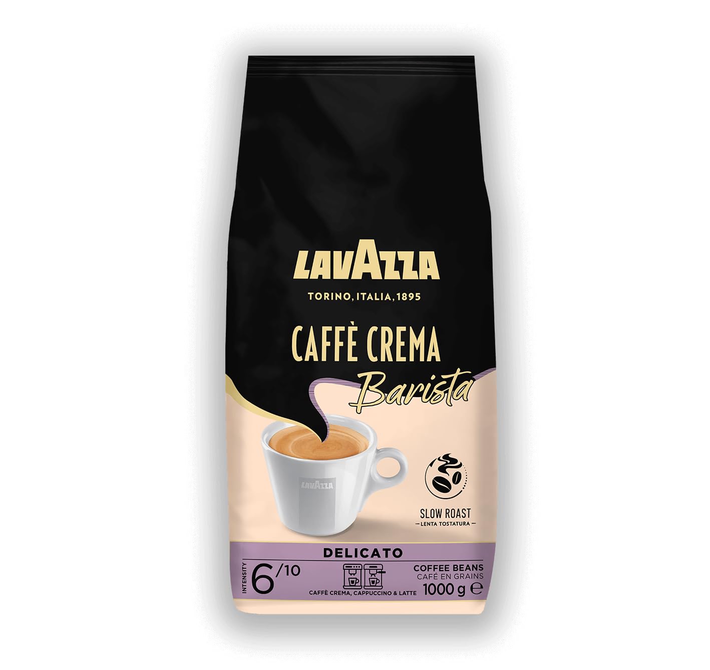 Detalle de Lavazza Caffè Crema Barista Delicato – Arabica & Robusta, Mittlere Röstung, 1 kg