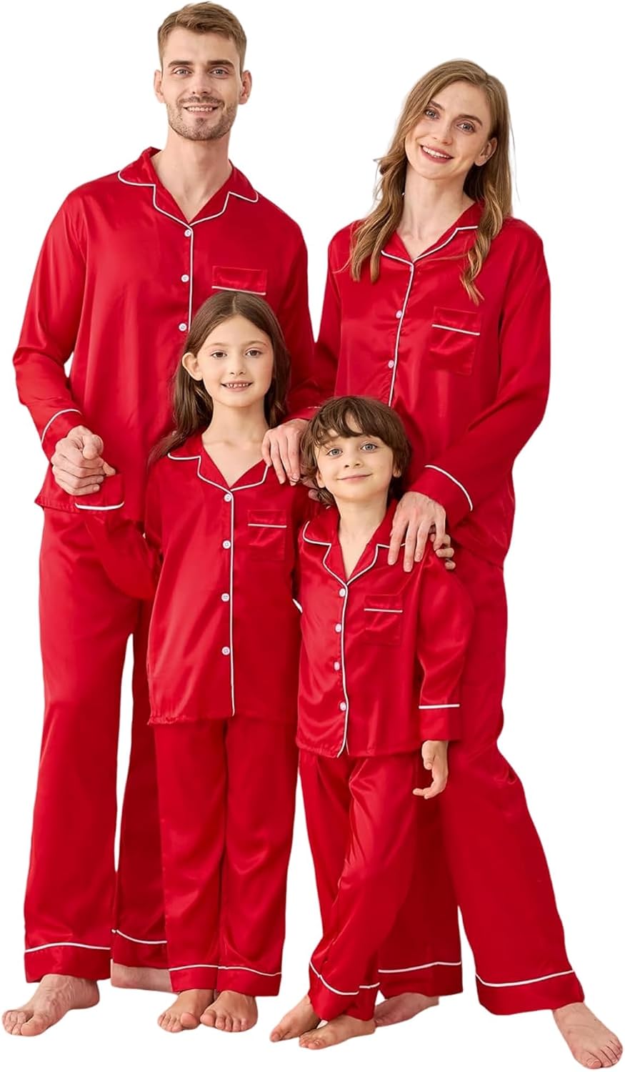 Detalle de LYSTAO Christmas Pajamas in Satin