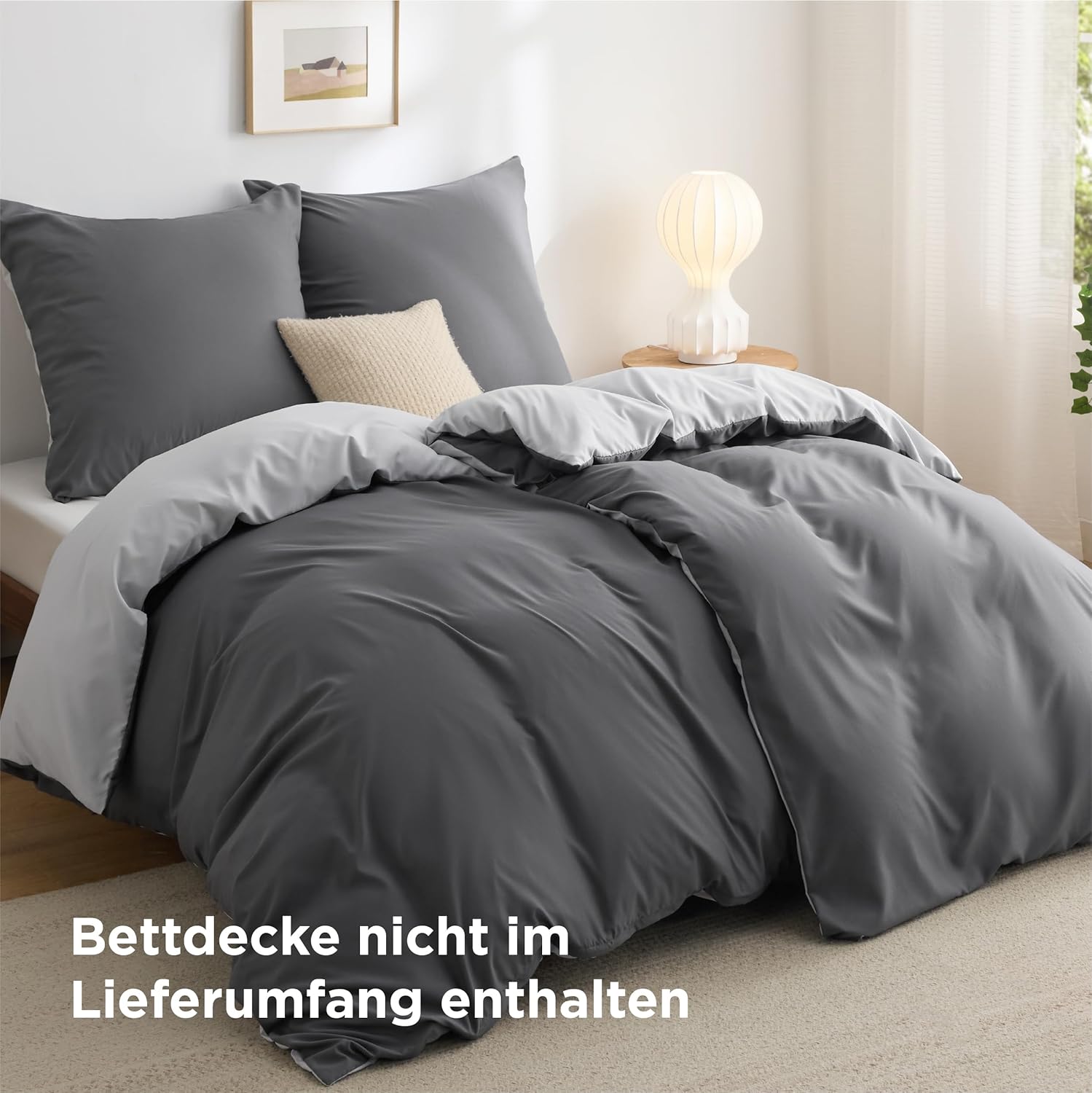 Thumbnail 4 de BEDSURE Bettwäsche Grau 4tlg