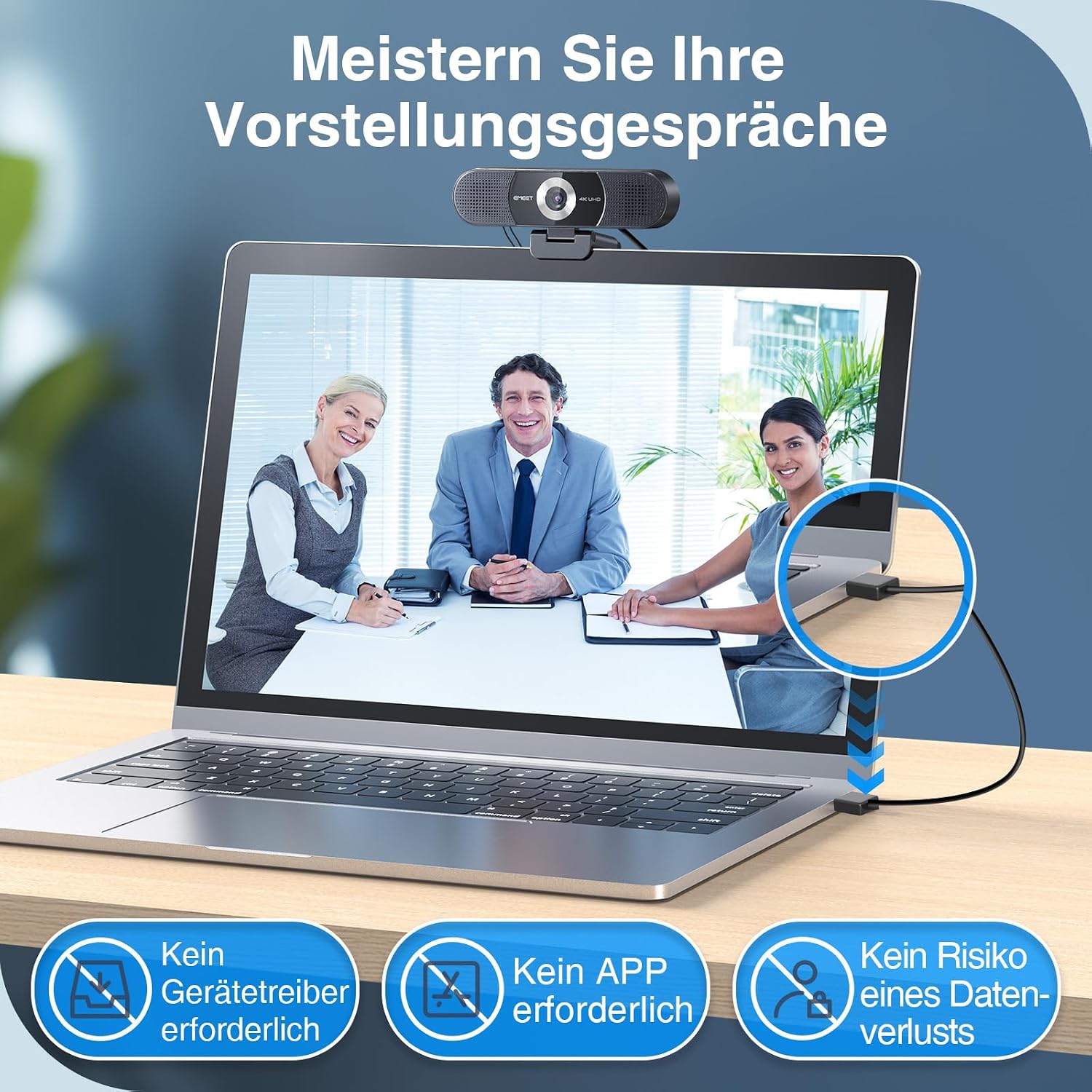 Detalle 2 de EMEET C980 PRO 4K Webcam