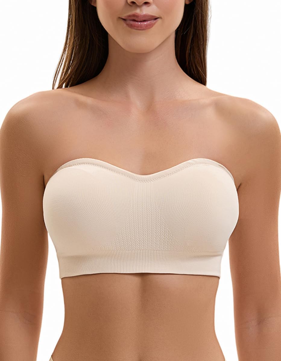 Thumbnail 5 de Damen Bandeau BH Push Up Ohne Bügel von Ailixcozy – Trägerlos, rutschfest, nahtlos, Große Größen