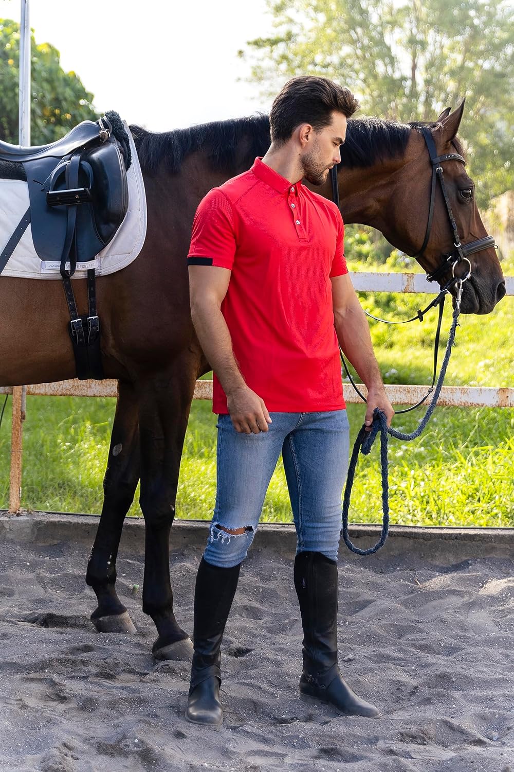 Thumbnail 1 de HUAKANG 3 Pack Mens Polo Shirts 100% Polyester