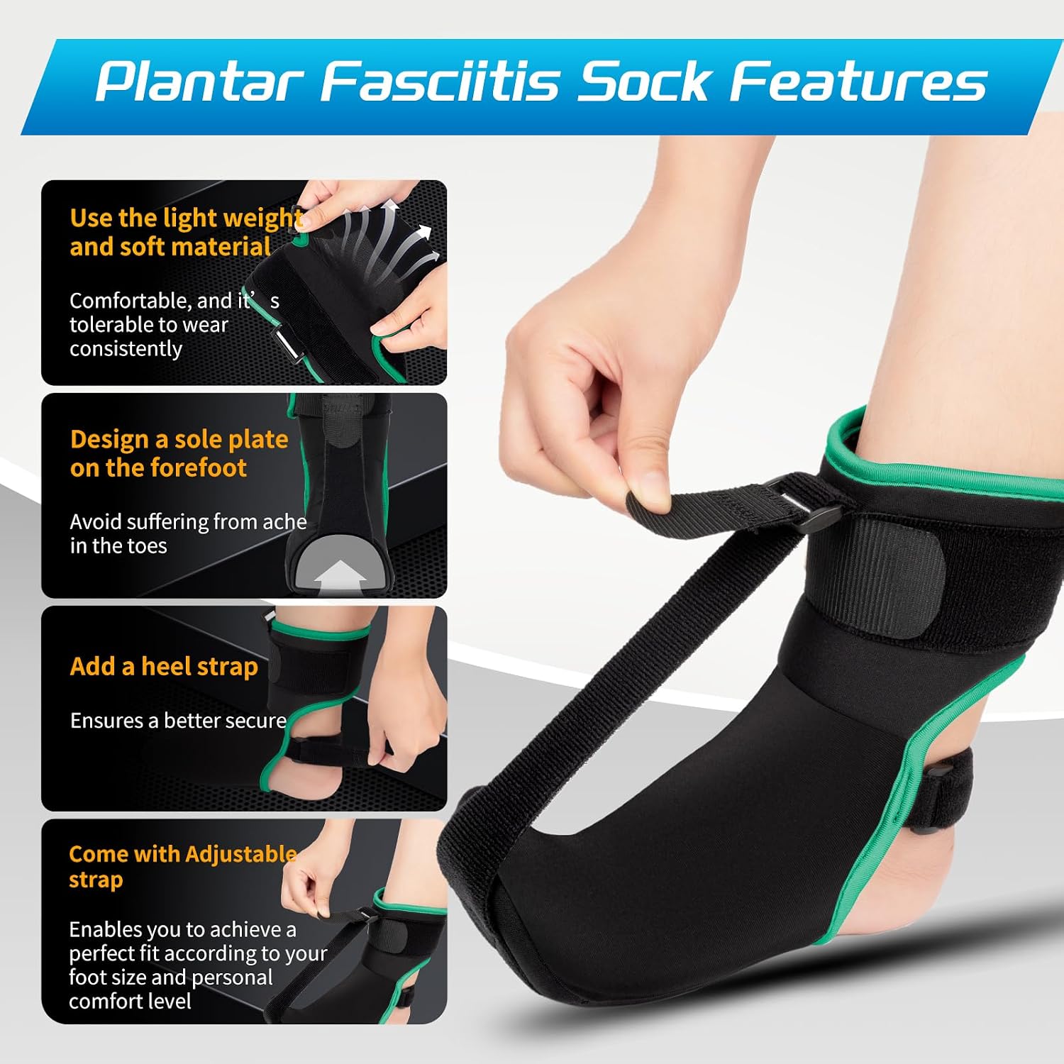 Thumbnail 6 de Plantar Fasciitis Night Splint Sock, Small