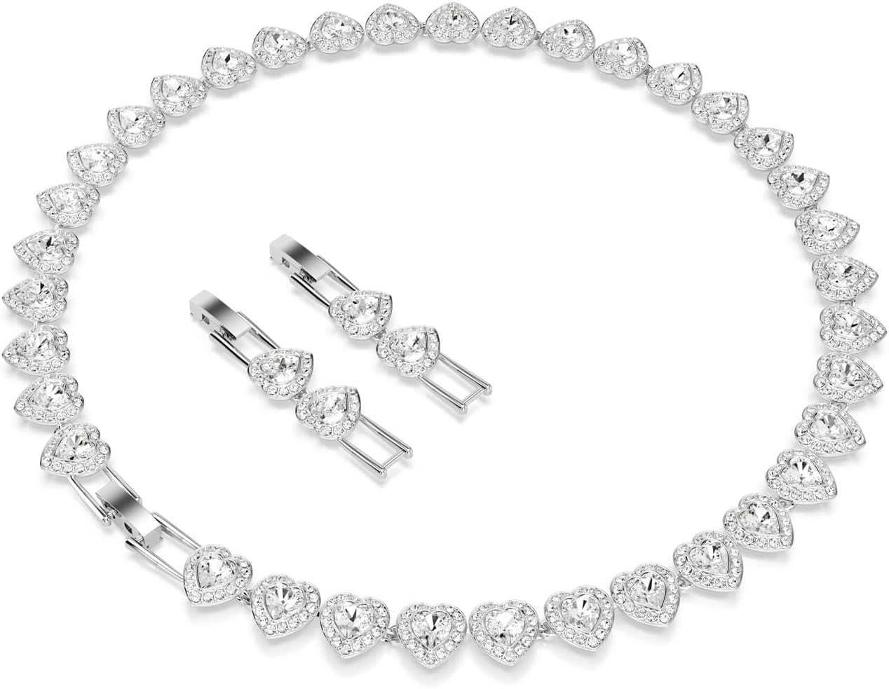 Thumbnail 3 de Swarovski Ariana Grande Heart All-Around Tennis Necklace in Rhodium Finish