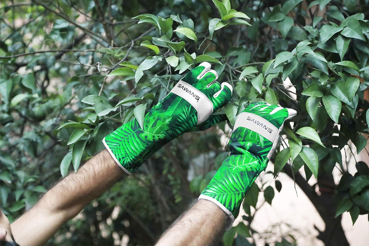 Detalle 2 de Goatskin Leather Gardening Gloves L — Thorn‑Proof Garden Gloves