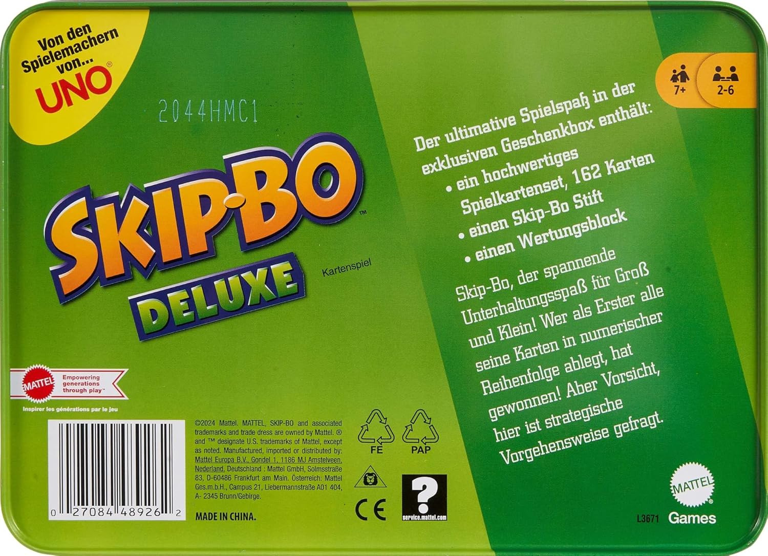 Thumbnail 4 de Mattel Skip-Bo Deluxe jeu de cartes 7 ans 🎲