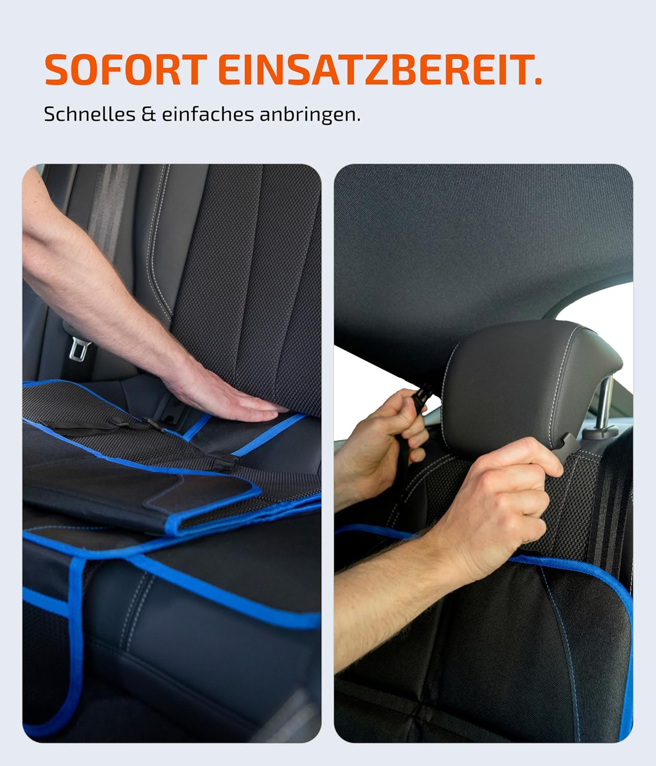 Detalle de LIONSTRONG Kindersitzunterlage für Auto (ISOFIX geeignet) – wasserabweisend, universell kompatibel, Rosa