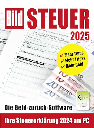 Detalle de BILD Steuer 2025 – Geld-zurück-Steuersoftware für die Steuererklärung 2024 (Windows, Aktivierungscode per Email)