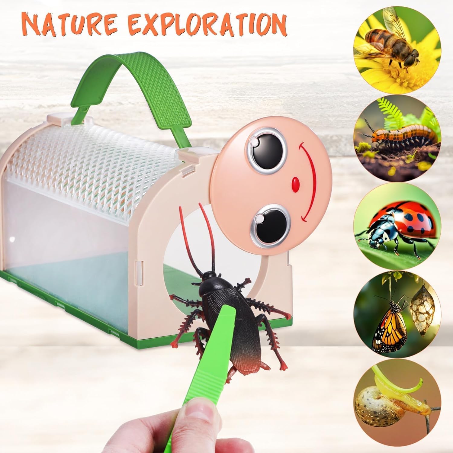 Thumbnail 1 de Bug Catcher Kit for Kids: Critter Habitat Box with Carrying Handle and Easy-Access Door