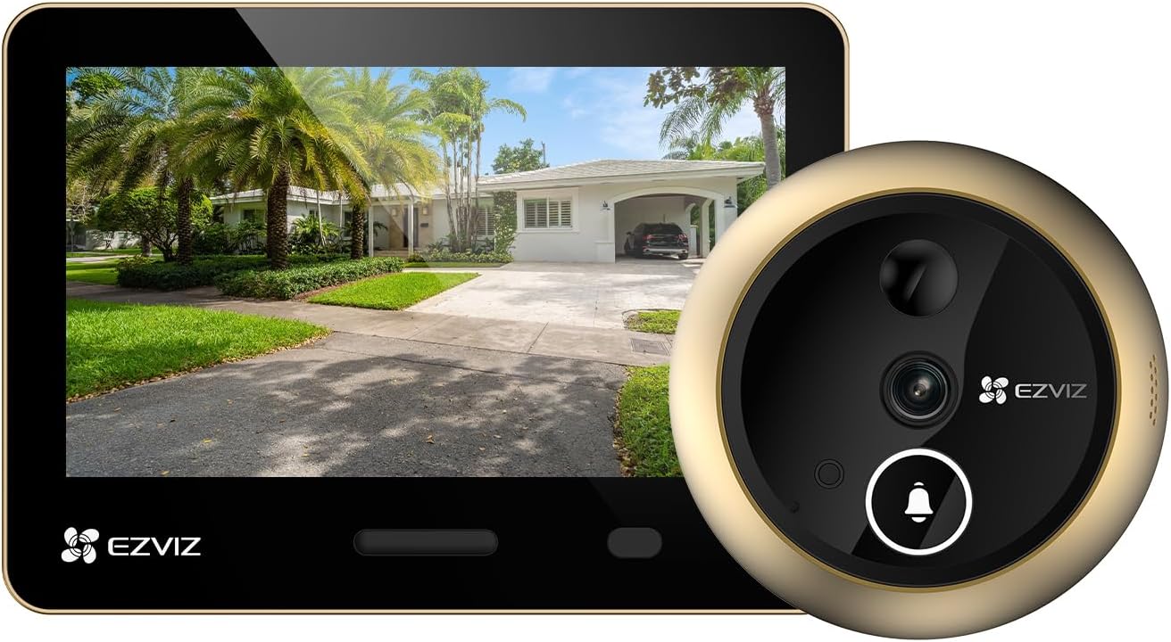 Detalle de EZVIZ EP4 Spioncino Digitale WiFi 4K con Schermo Touch da 5,5" - Oro