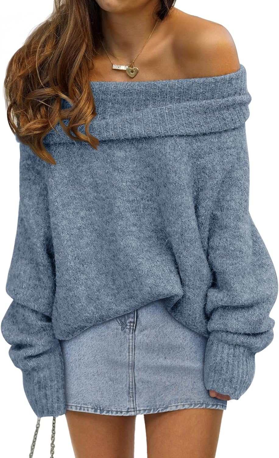 Thumbnail 6 de LILLUSORY Off-the-Shoulder Oversized Sweater