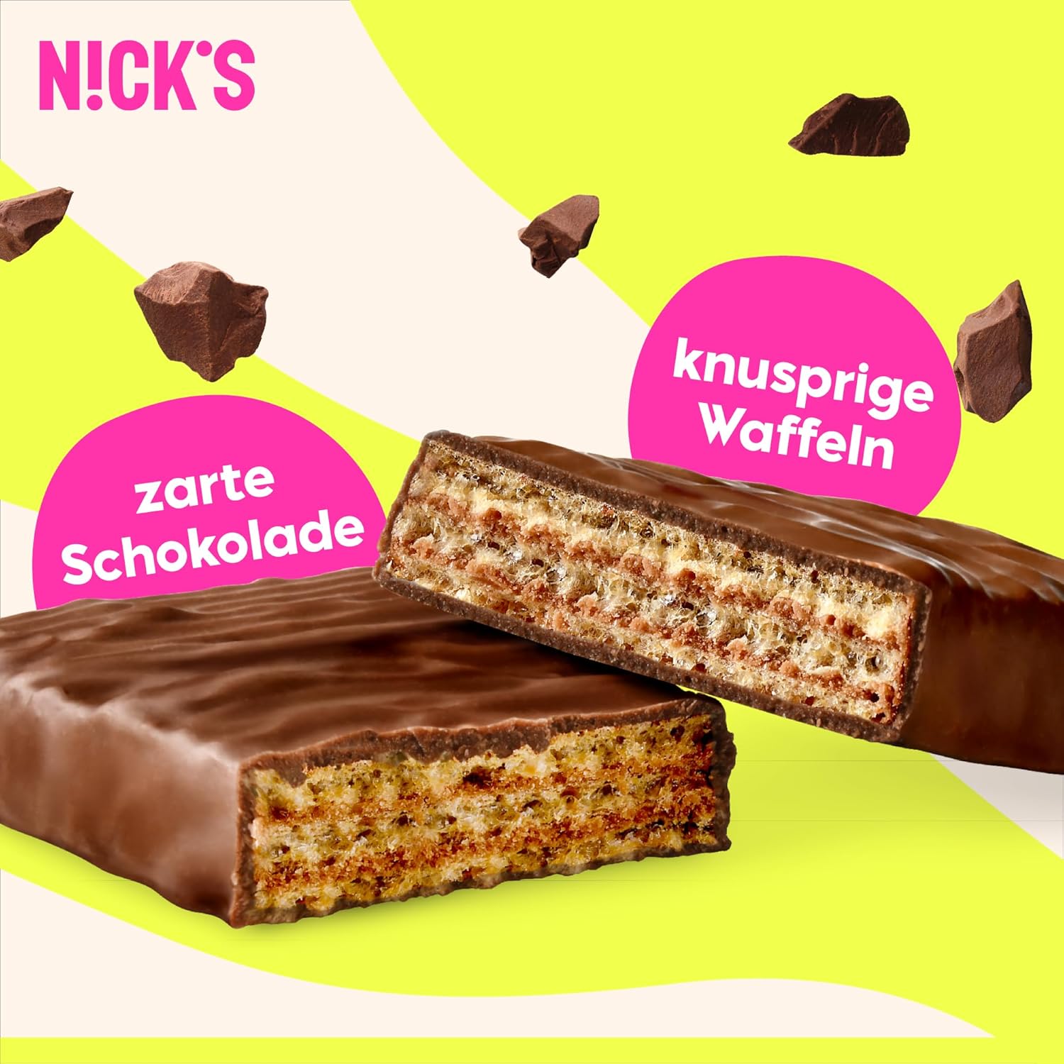 Thumbnail 4 de NICKS Riegel Schokolade Wafer, 24er Pack Snack 🍫