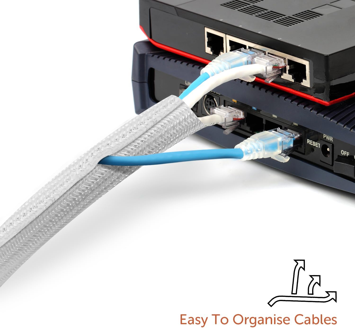 Detalle de shinfly Cable Tidy Sleeve 3m – cable organiser