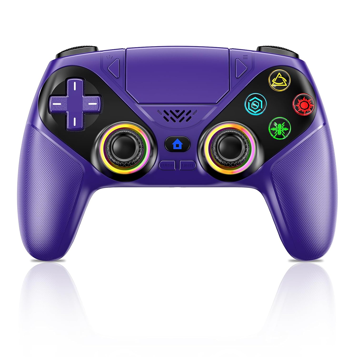 Detalle de Lapezei RGB Wireless Controller für PS5/Slim/Pro/PC – RGB, Makro, Rücktasten & 3,5 mm Audio