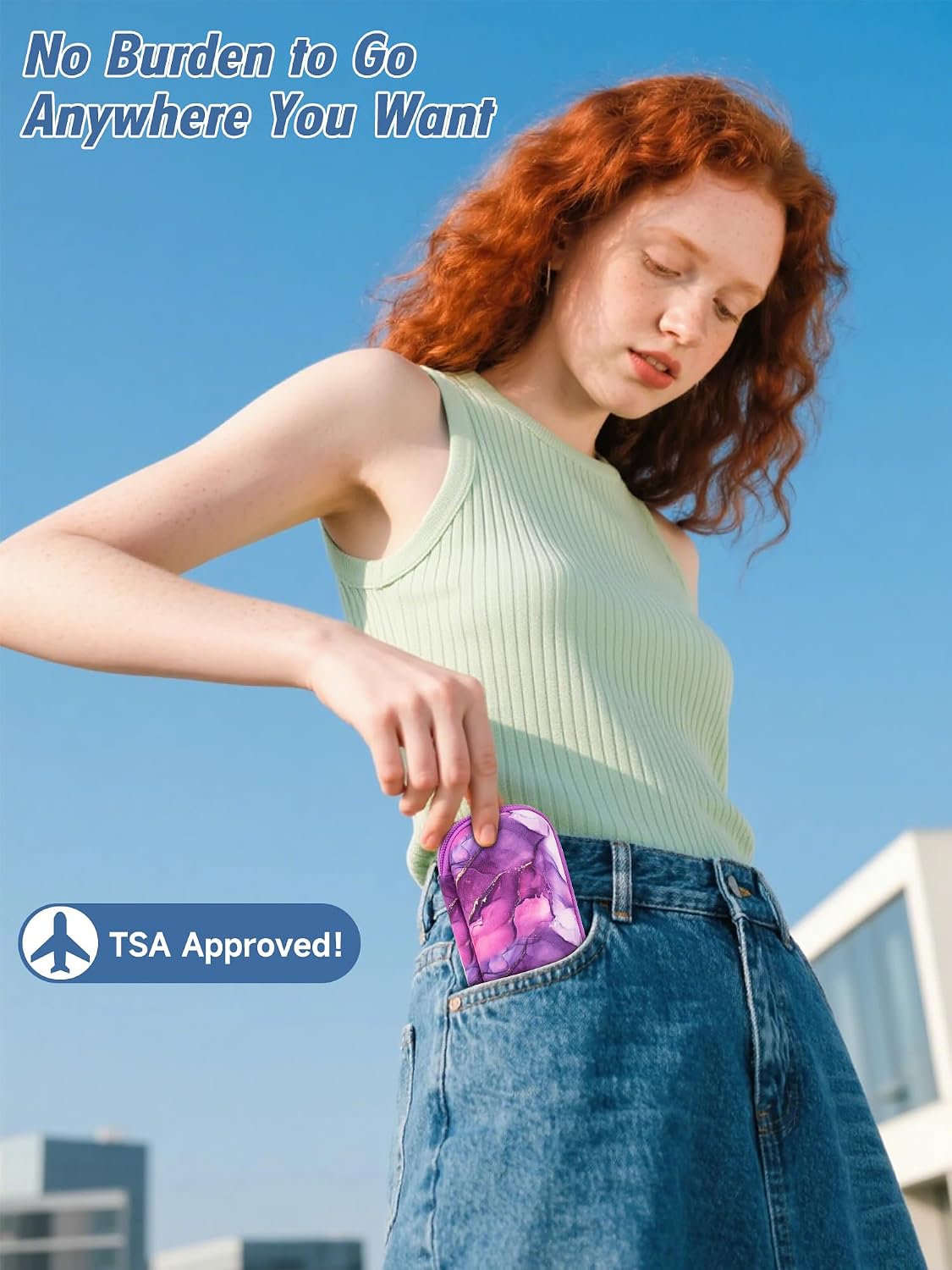 Thumbnail 1 de YOUSHARES Manjaro Travel Case – Insulin Cooler Travel Case with 2 Ice Packs (Marble Purple)