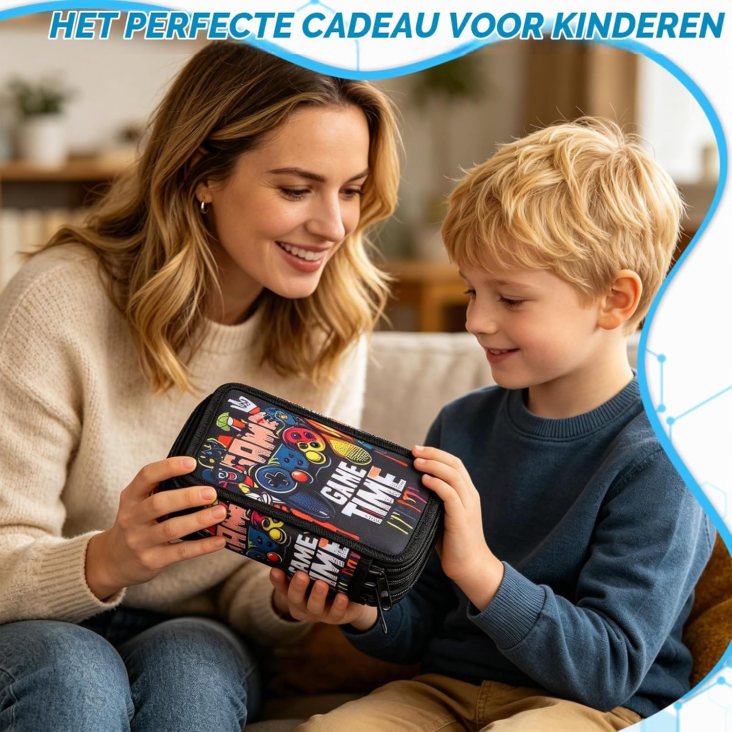 Thumbnail 6 de WnlahuWA A9B176 etui met 3 vakken, gamecontrollerdesign en schrijfset