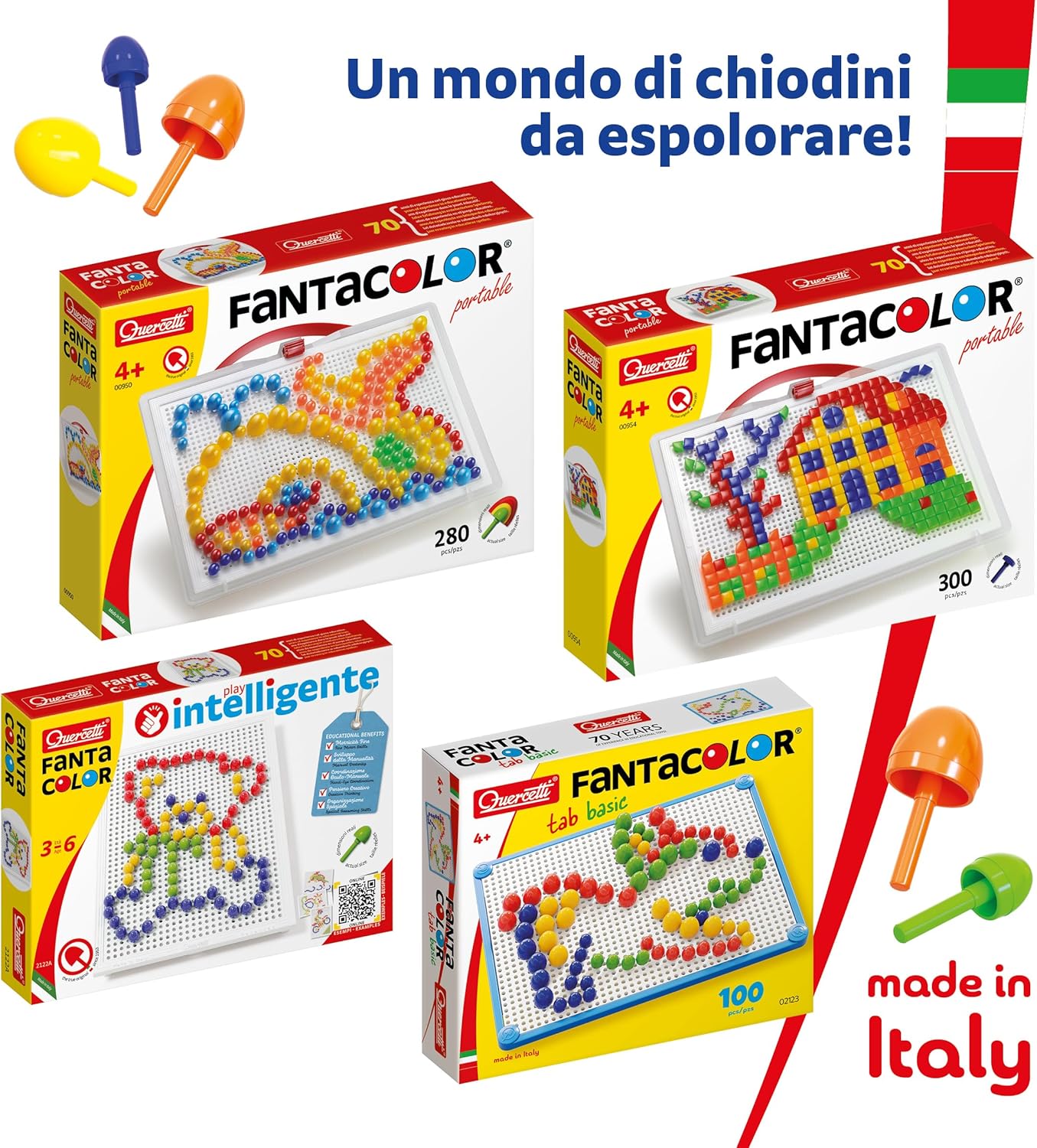 Thumbnail 5 de Quercetti FantaColor Tab 150: Chiodini per Bambini 3–6 Anni