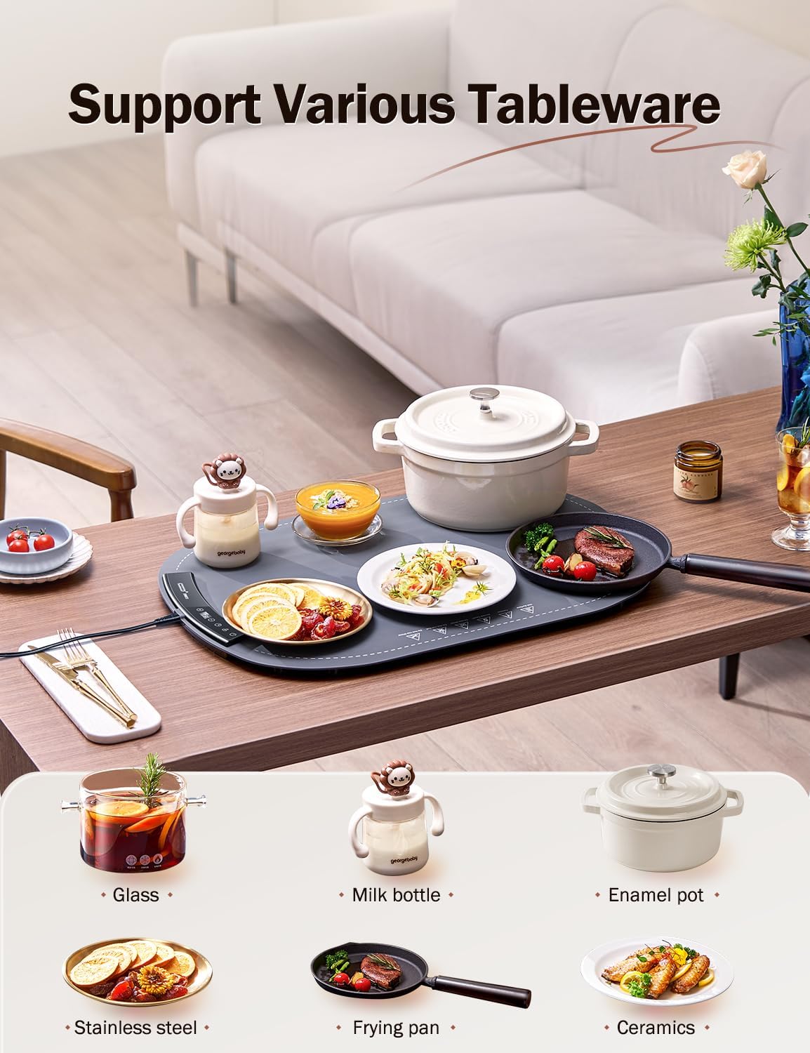 Thumbnail 4 de SINOPUREN Electric Food Warming Mat 24x16"