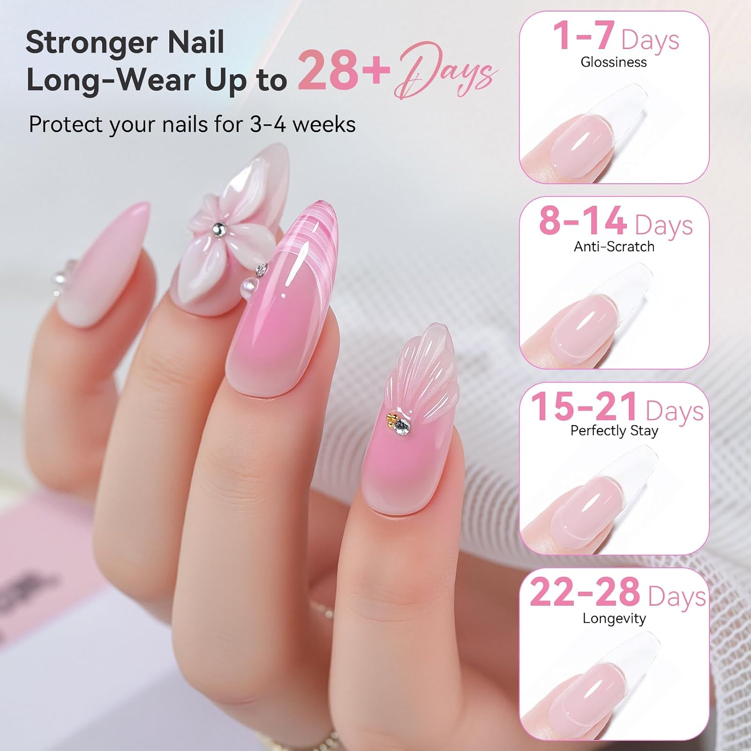 Thumbnail 5 de Makartt Hema-Free Poly Nail Gel Clear (50ML) — poly gel builder for natural-looking strength and 3D nail art