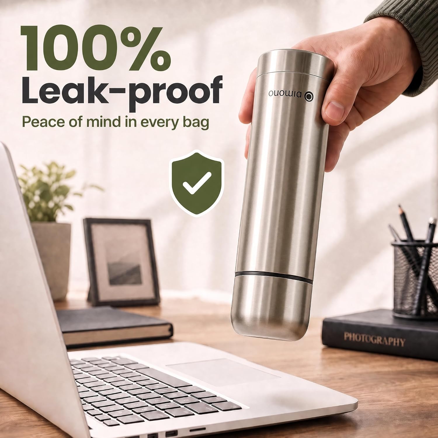 Thumbnail 2 de Dimono 500 ml Vacuum Flask with Mug, Double-Wall Stainless Steel