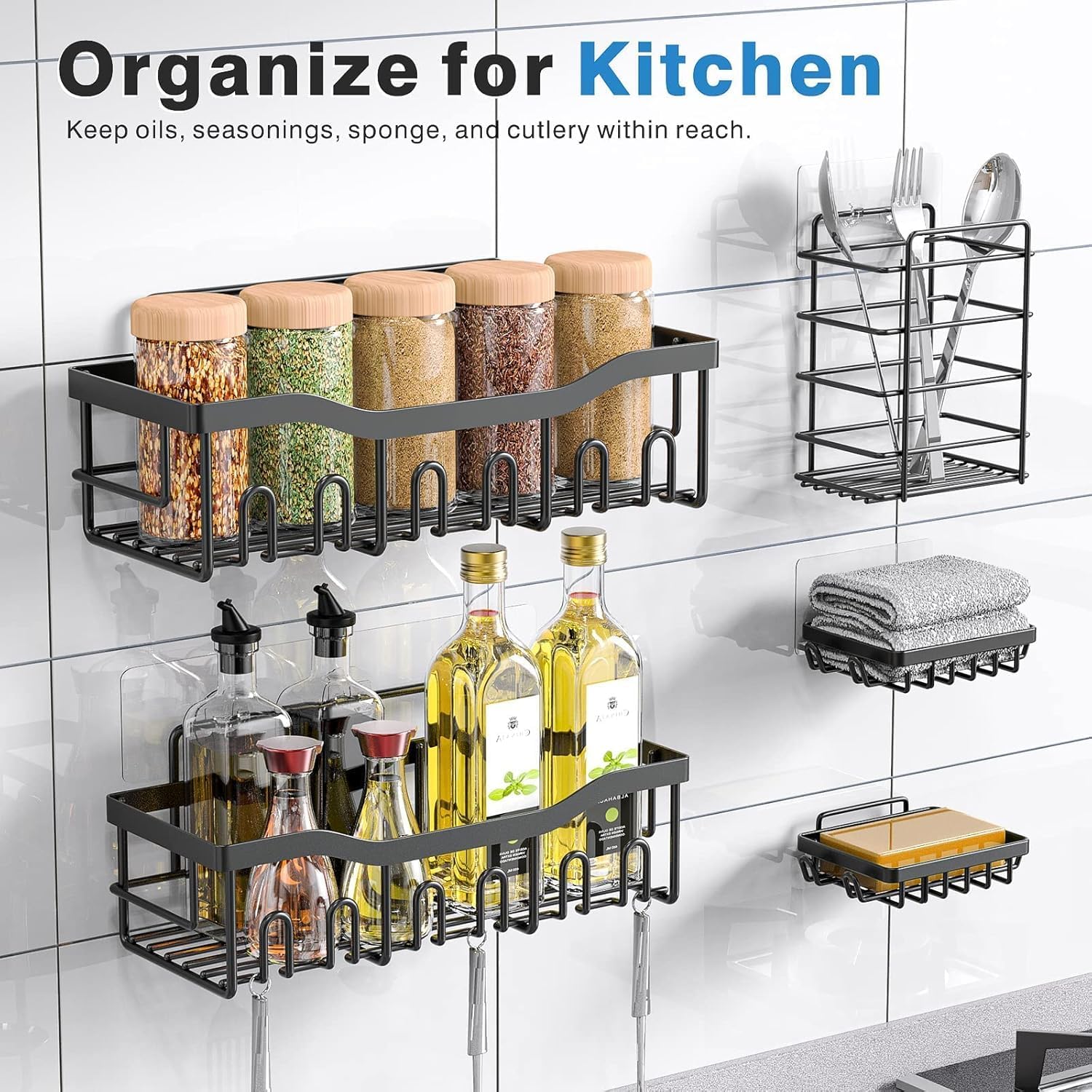 Thumbnail 6 de EUDELE 5-Pack Rustproof Shower Caddy Set