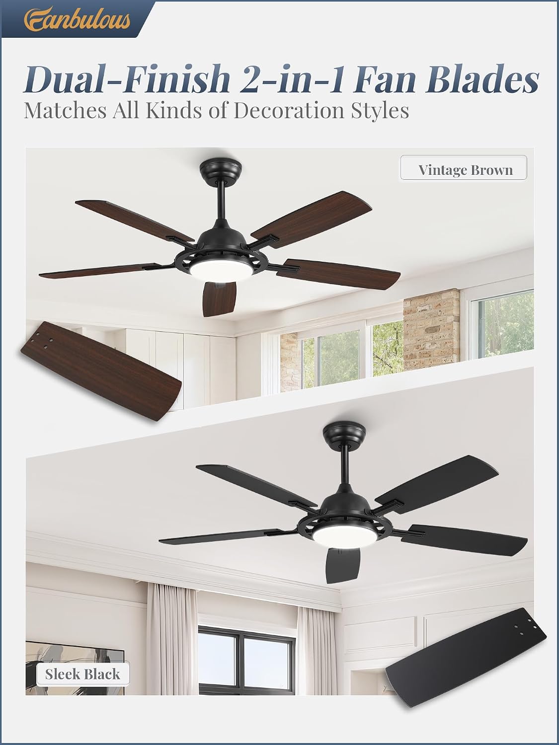 Detalle de Fanbulous Ceiling Fan, 52-Inch