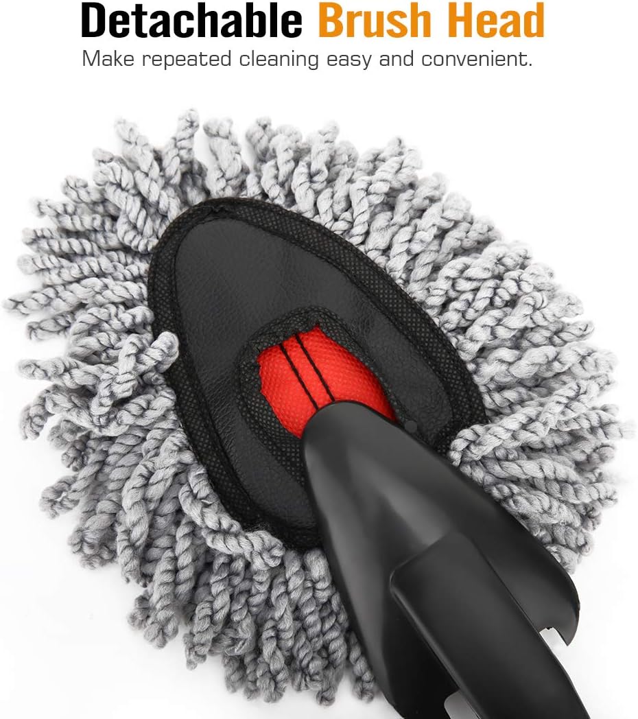 Thumbnail 4 de MoKo 2 Pack Car Cleaning Brush (soft microfiber dusting tool) – Gray