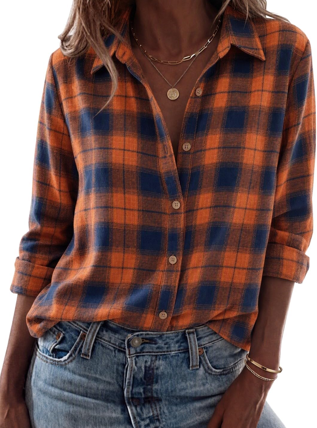 Thumbnail 6 de Zeagoo Women's Flannel Shirt, Cotton-Polyester Blend