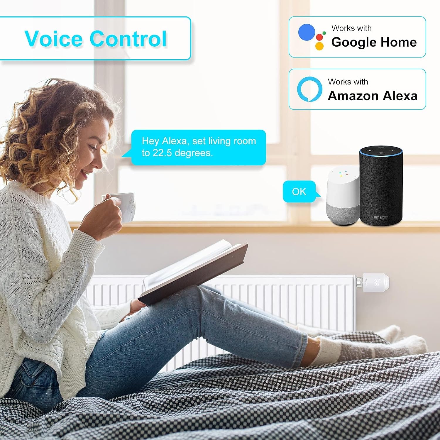 Thumbnail 6 de SALCAR TRV603 Thermostat Wi‑Fi thermostatique compatible Alexa 3 modes ♨