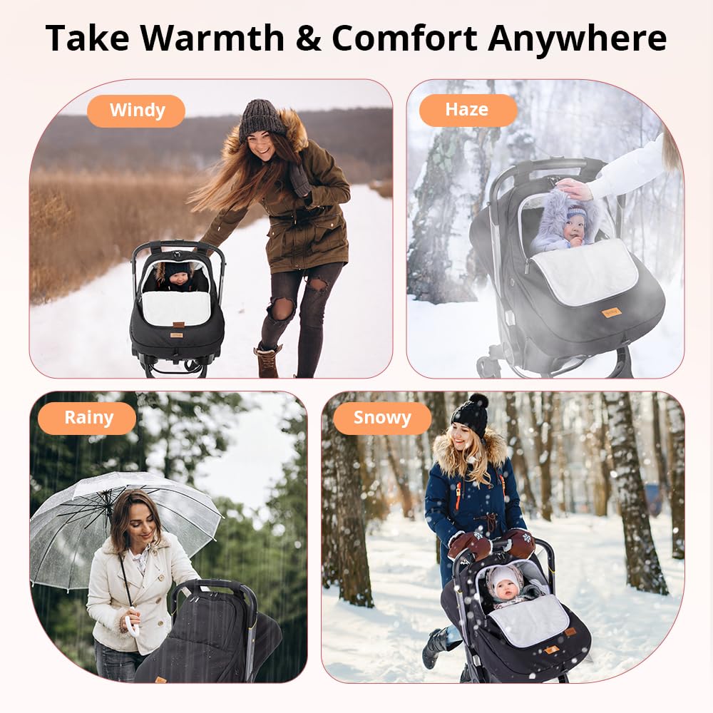 Thumbnail 6 de Bioby BG-CSC-4 Winter Baby Car Seat Cover, Waterproof with Fleece Lining