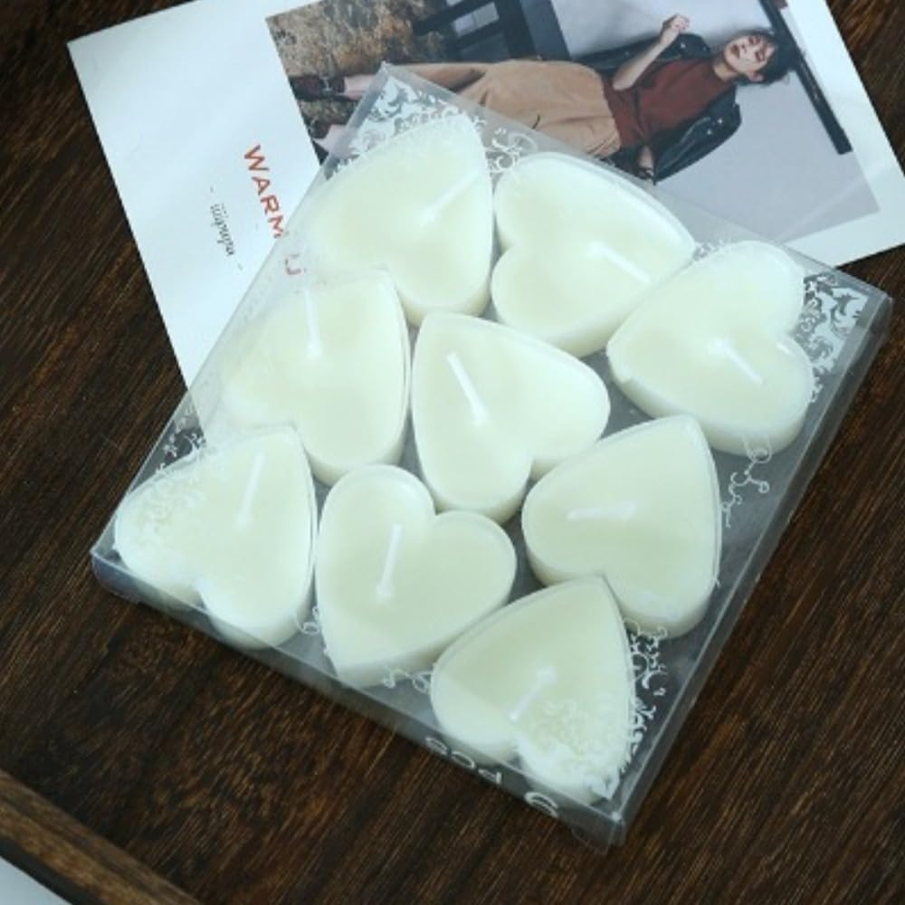 Detalle de Love Candle 9 PCS Romantic Unscented Tea Lights (White)