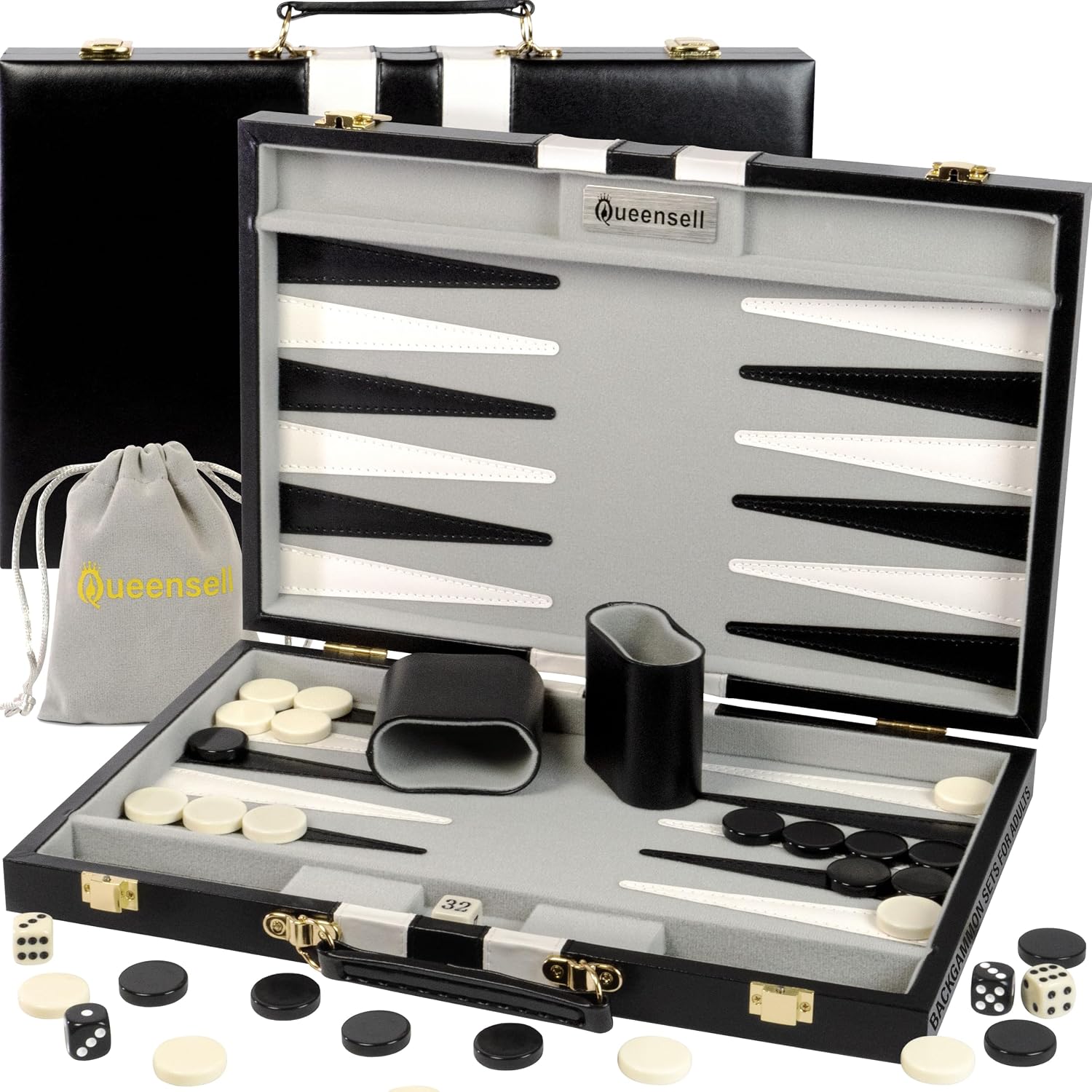 Detalle de Queensell 15-Inch Backgammon Set ๐ฒ