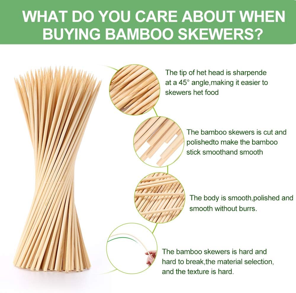 Detalle de HOSSIAN Bamboo Skewers 25 cm